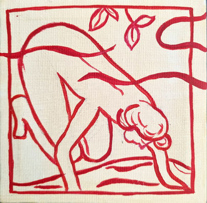 IN OPTIMA FORMA - Gouache auf Leinwand - 10 x 10 cm - CHF 150