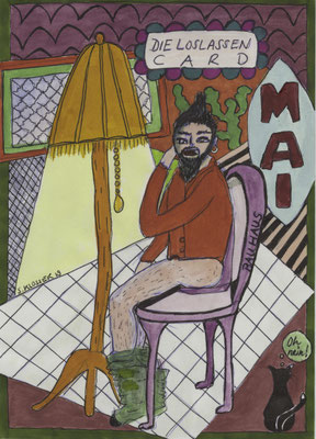 12 Kalenderblätter, A5, mixed media auf Papier, nur im Konvolut erhältlich Preis: CHF 2900 (ohne Sonderanfertigung Passepartout und Rahmen: 2400)