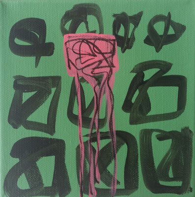 QUADRAT III - mixed media auf Leinwand - 20 x 20 cm - CHF 150 - bestenfalls im Dreierpack