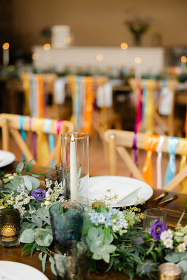 reception table flowers 