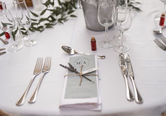 menu avec décoration 