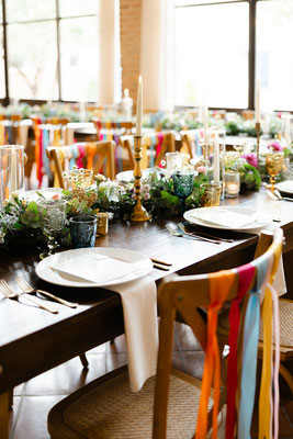 Reception table flowers 