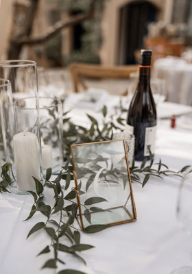 centre de table avec verdure
