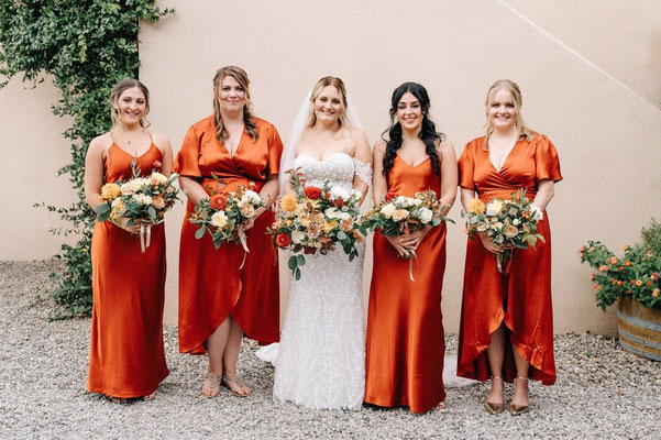 demoiselles d'honneur avec la mariée