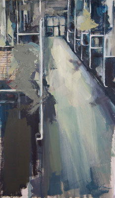 "Metro at night" 46 x 21 cm | Oil on canvas | 2011