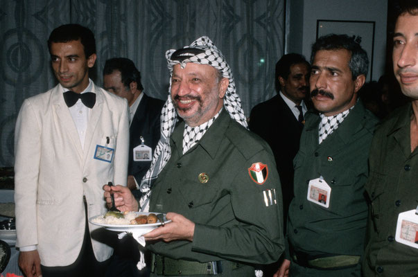 Jassir Arafat, Palästinensischer Nationalrat,  Algier 1988 © Heike Wolters-Wrase