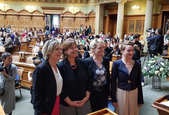 4 Nationalratspräsidentinnen / 4 Présidentes Conseil fédéral: ; Maya Graf, Marina Carrobio, Isabelle Moret, Irène Kälin