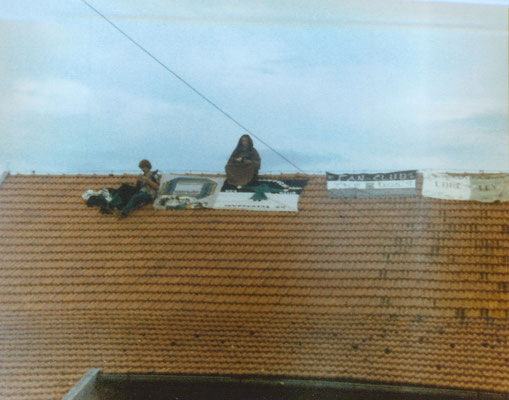 Helmut und ich während des Sommertreffens auf dem Dach der "Borussen-Ranch" in Leiblfing.