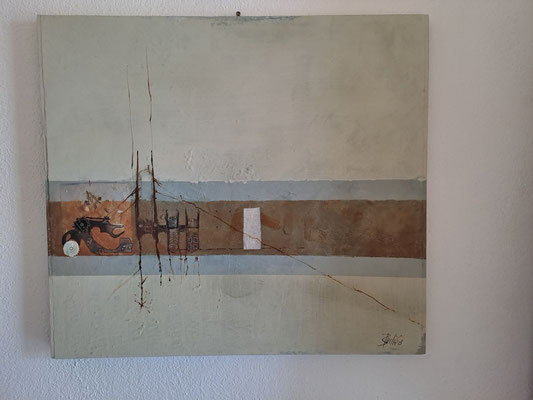 Nähmaschine  (Eitempera, Öl,) 45x50