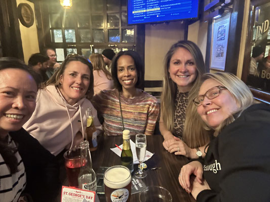 The CK team enjoying pub quiz night together in Baden