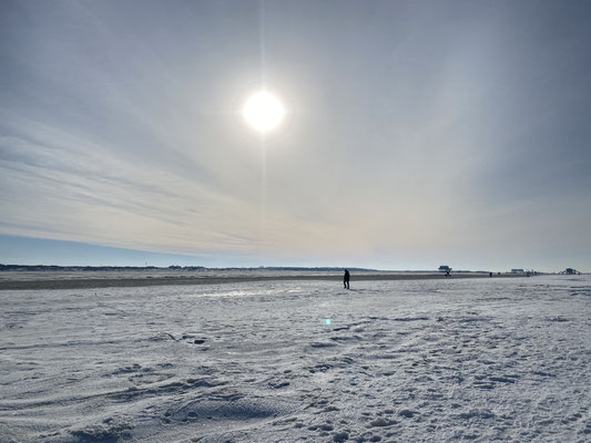 Bild: Strand von SPO im Winter