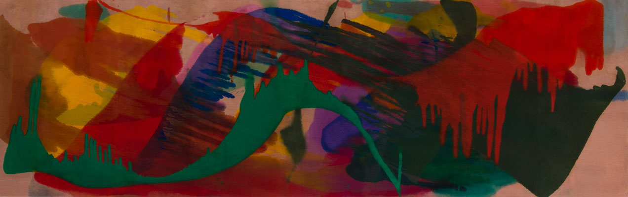 Gottfried Mairwöger, Ohne Titel, Öl auf Leinen, 97 x 308 cm - verfügbar
