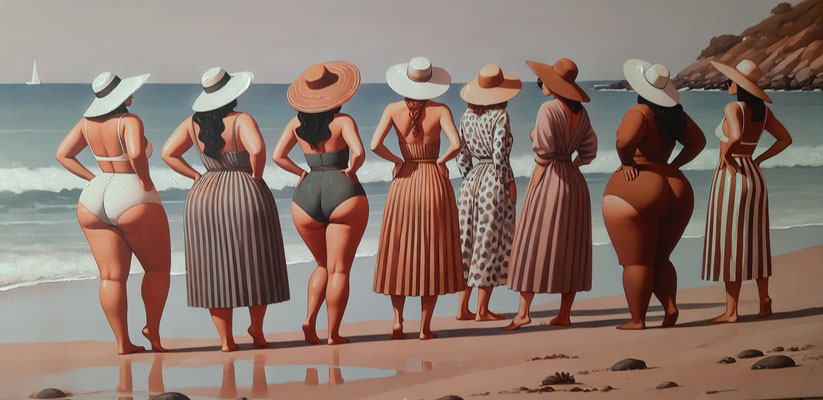 "The Beautys and the Beach", 70x 140 cm, 298,-€