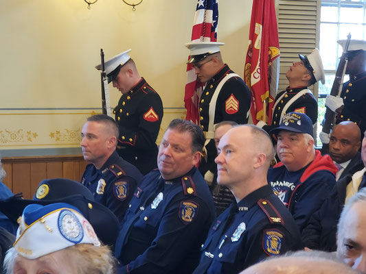 Members of the Portsmouth Police Department. Chief Brian Peters at right.