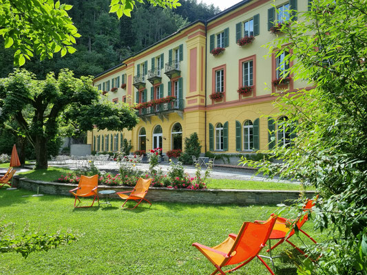 das Frühstück können wir im dazugehörigen Hotel Le Prese geniessen