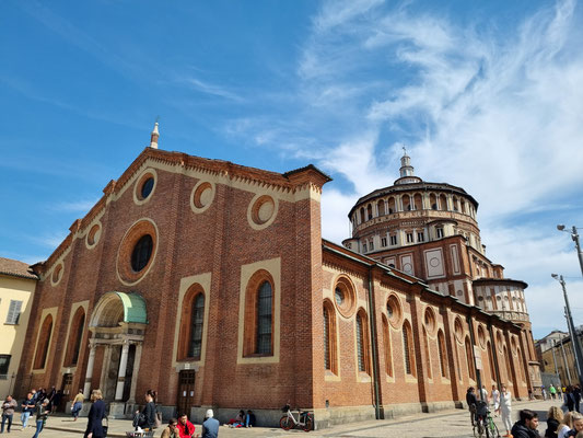 Dom der Kirche Santa Maria delle Grazie. Im Kloster nebenan befindet sich da Vincis Abendmahl.