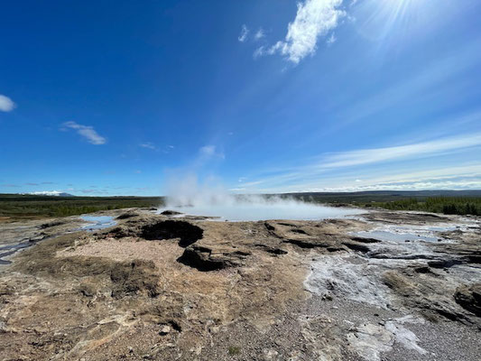 Der Große Geysir schlummert vor sich hin ...