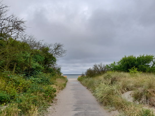Zugang zum Strand in Timmendorf auf der Ostseeinsel Poel