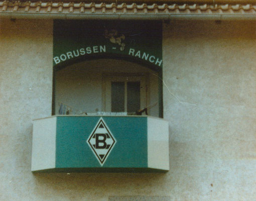 Der Balkon der "Borussen-Ranch" in Leiblfing.