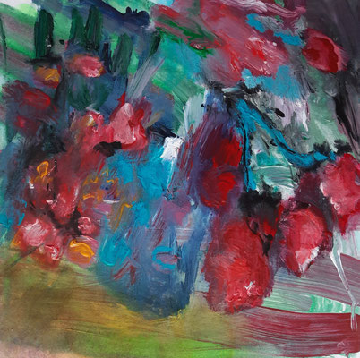 o.T., Acryl auf Papier, 23cmx23 cm