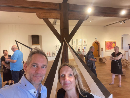 Leiterin des Art Summers Stefanie Hubbard-Ford und der Galerist Leander Rubrecht