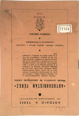 Folleto AUTOCORRISTÁN FÉREZ, Antonio Hernández Férez, 23 páginas, año 1944, 13x19 cm