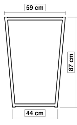 dimensions pied de table haute TrapYa H 87 cm