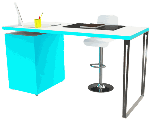 pied de table design en inox modèle ElYa