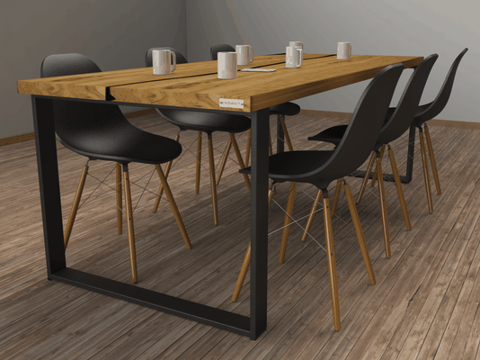 pied de table aspect noir industriel
