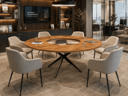 Pied de table Mikado bois métal SebYa pour salle de Direction