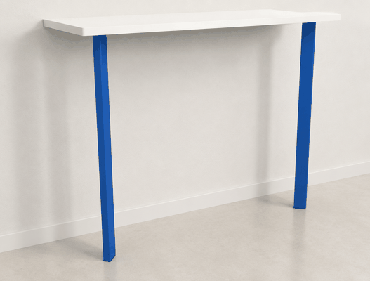 Plan de travail pour ordinateur portable avec deux pieds SimpYa coloris bleu