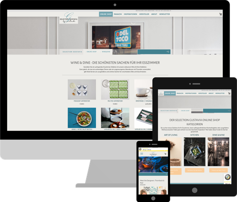 selection-gustavia.de - diverse Anpassungen, Feature-Erweiterungen für das Jimdo Shop System