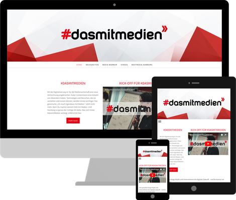 dasmitmedien.de - Layout Anpassungen, responsive Details, Fullwidth Content Bereiche, gekachelte Jimdo Blog Darstellung