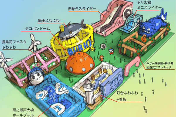 熊本で計画されたアクティビティパーク導入設計図 コンテンツ配置と運営計画