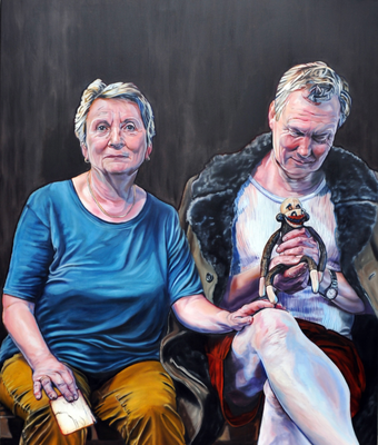 Me Myself and Monkey 1, Öl auf Leinwand, 100 x 120 cm