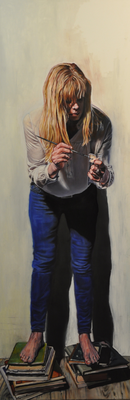 Alice in Wonderland, Öl auf Leinwand, 65 x 200 cm