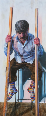 Henrik, Öl auf Leinwand, 80 x 200 cm