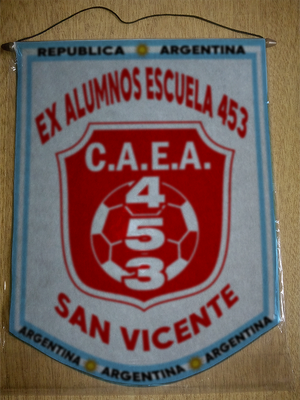 BANDERIN EX ALUMNOS ESCUELA 453 SAN VICENTE