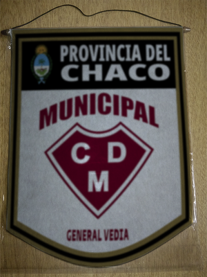 BANDERIN 40CM DORADO MUNICIPAL GENERAL VEDIA CHACO