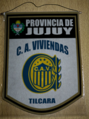 BANDERIN 40CM DORADO CLUB VIVIENDAS TILCARA JUJUY