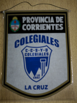 BANDERIN 40CM DORADO CLUB COLEGIALES LA CRUZ