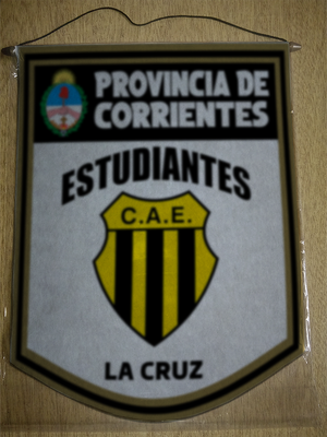 BANDERIN 40CM DORADO ESTUDIANTES DE LA CRUZ