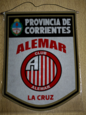 BANDERIN 40CM DORADO CLUB ALEMAR LA CRUZ