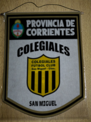 BANDERIN 40CM DORADO CLUB COLEGIALES FC SAN MIGUEL
