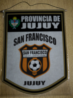 BANDERIN 40CM DORADO CLUB SAN FRANCISCO JUJUY