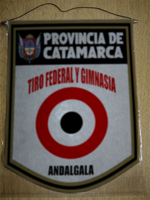 BANDERIN 40 CM DORADO TIRO FEDERAL Y GIMNASIA ANDALGALA