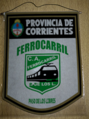 BANDERIN 40CM DORADO FERROCARRIL PASO DE LOS LIBRES