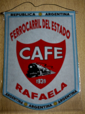 BANDERIN FERROCARRIL DEL ESTADO RAFAELA
