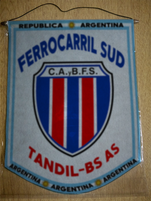 BANDERIN FERROCARRIL SUD TANDIL