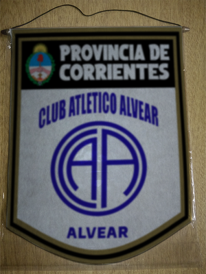 BANDERIN 40CM DORADO CLUB ATLETICO ALVEAR